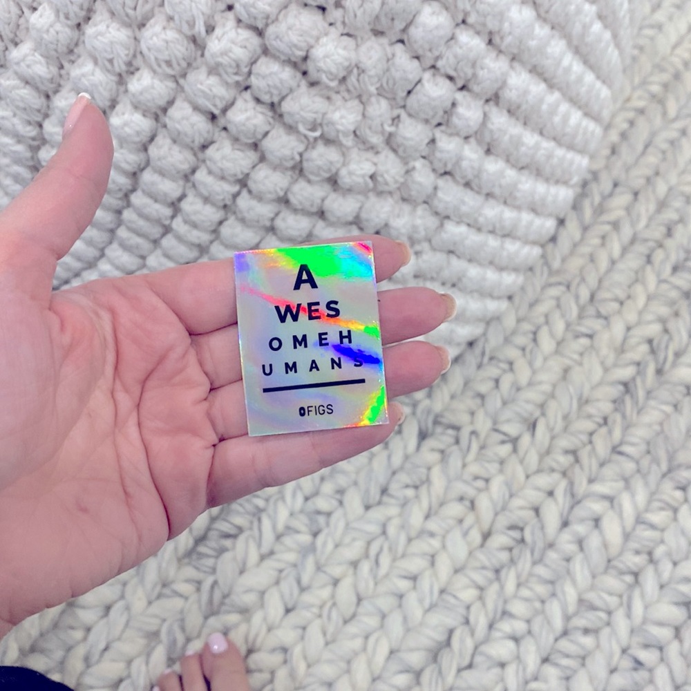 FIGS AWESOME HUMANS HOLOGRAPHIC STICKER